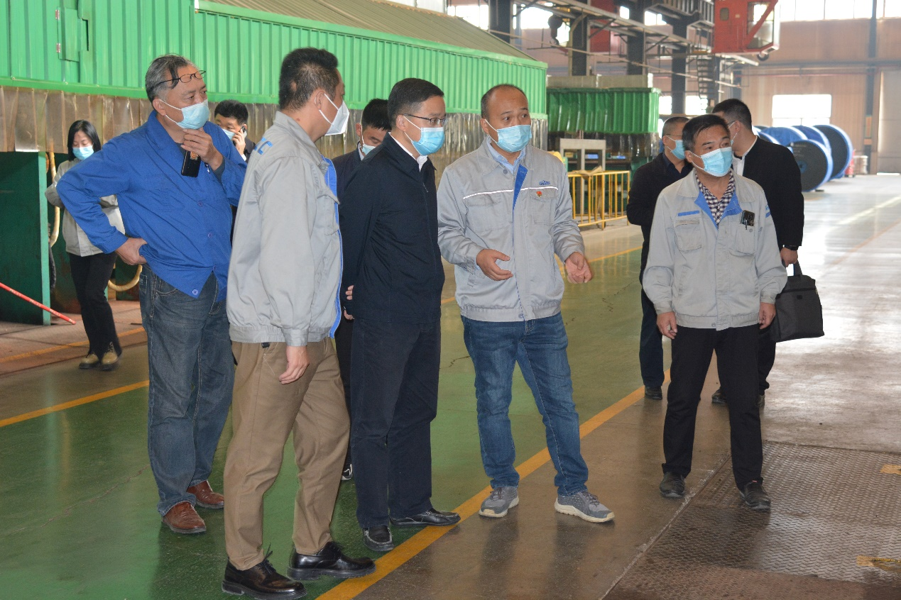 开封市委常委、常务副市长陈维忠莅临开封铁塔橡胶调研指导工作